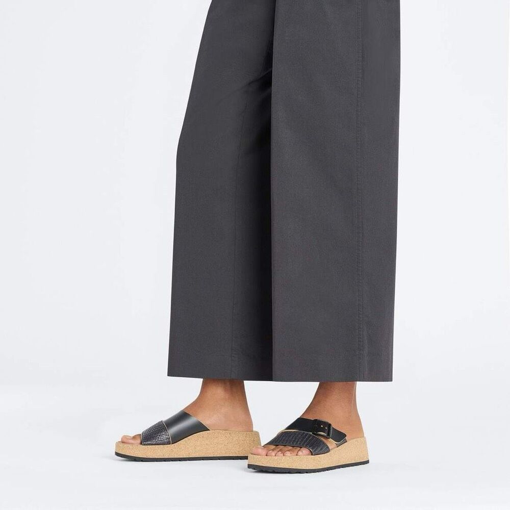 NEW Papillio by Birkenstock Almina French Piping Sandal in Black NIB Boho-Chic - Picture 2 of 11